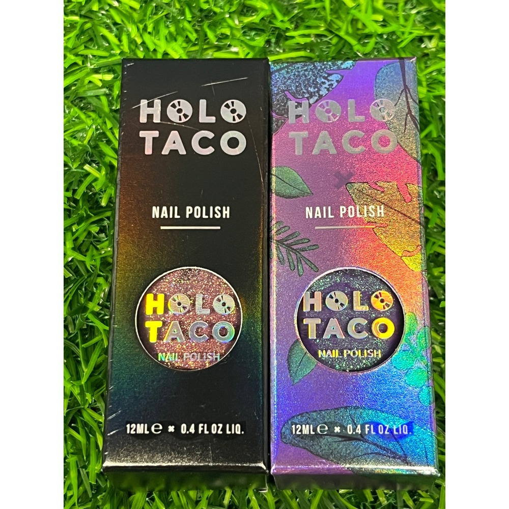 Holo Taco Nail Polish Sprout of Control & Curfew Crasher Duo Purple Holographic